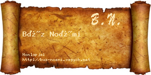 Búz Noémi névjegykártya